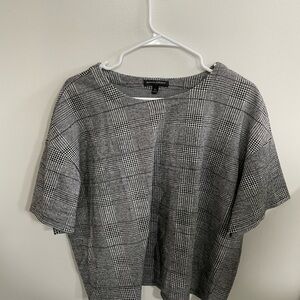 Banana republic Black and White Plaid Top